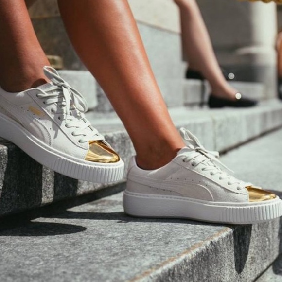 puma platform tennis shoes